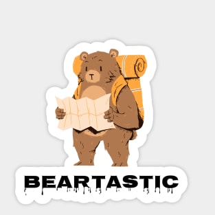 That Beartastic Bear Camping Sticker